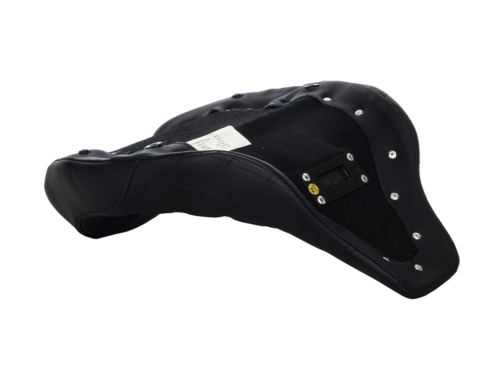 SADDLEMEN SEATS Renegade LS Solo Seat with Black Double Diamond Lattice Stitch. Fits Most Touring 2008-2024