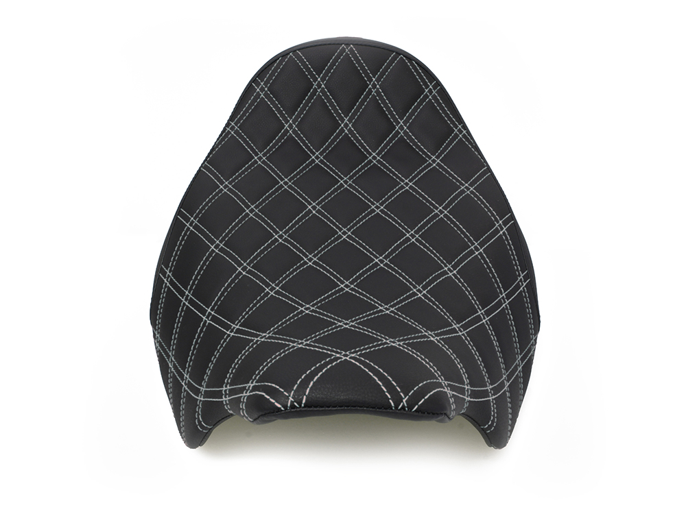 SADDLEMEN SEATS Renegade LS Solo Seat with Dark Grey Double Diamond Lattice Stitch. Fits Most Touring 2008-2024