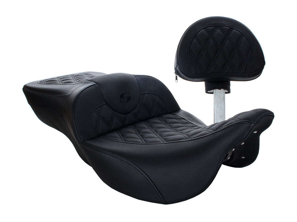 SADDLEMEN SEATS Extended Reach Roadsofa LS Dual Seat With Backrest. Fits Most Touring 2008-2024