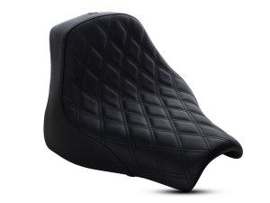 SADDLEMEN SEATS Renegade LS Solo Seat with Black Double Diamond Lattice Stitch. Fits Fat Bob 2018-2024 SADDLEMEN SEATS Renegade LS Solo Seat with Black Double Diamond Lattice Stitch. Fits Fat Bob 2018-2024