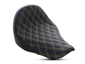 SADDLEMEN SEATS Renegade LS Solo Seat with Gold Double Diamond Lattice Stitch. Fits Sport Glide & Low Rider 2018up, Low Rider S 2020up & Low Rider ST 2022up. SADDLEMEN SEATS Renegade LS Solo Seat with Gold Double Diamond Lattice Stitch. Fits Sport Glide & Low Rider 2018up, Low Rider S 2020up & Low Rider ST 2022up.