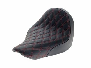 SADDLEMEN SEATS Renegade LS Solo Seat with Red Double Diamond Lattice Stitch. Fits Sport Glide & Low Rider 2018up, Low Rider S 2020up & Low Rider ST 2022up. SADDLEMEN SEATS Renegade LS Solo Seat with Red Double Diamond Lattice Stitch. Fits Sport Glide & Low Rider 2018up, Low Rider S 2020up & Low Rider ST 2022up.