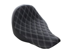 SADDLEMEN SEATS Renegade LS Solo Seat with White Double Diamond Lattice Stitch. Fits Sport Glide & Low Rider 2018up, Low Rider S 2020up & Low Rider ST 2022up. SADDLEMEN SEATS Renegade LS Solo Seat with White Double Diamond Lattice Stitch. Fits Sport Glide & Low Rider 2018up, Low Rider S 2020up & Low Rider ST 2022up.