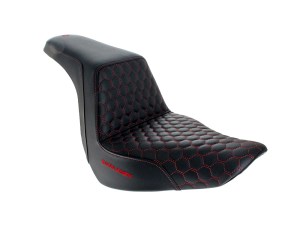 SADDLEMEN SEATS Step-Up HC Dual Seat with Red Honeycomb Stitch. Fits Sport Glide & Low Rider 2018up, Low Rider S 2020up & Low Rider ST 2022up SADDLEMEN SEATS Step-Up HC Dual Seat with Red Honeycomb Stitch. Fits Sport Glide & Low Rider 2018up, Low Rider S 2020up & Low Rider ST 2022up