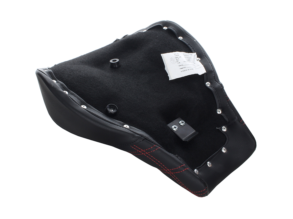 SADDLEMEN SEATS Renegade LS Solo Seat with Red Double Diamond Lattice Stitch. Fits Softail Street Bob 2018up & Standard 2020up.