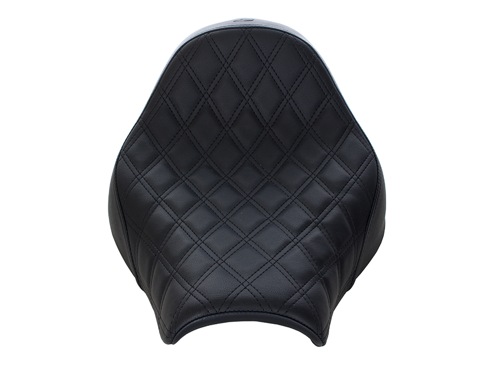 SADDLEMEN SEATS Renegade LS Solo Seat with Black Double Diamond Lattice Stitch. Fits Breakout 2018-2022