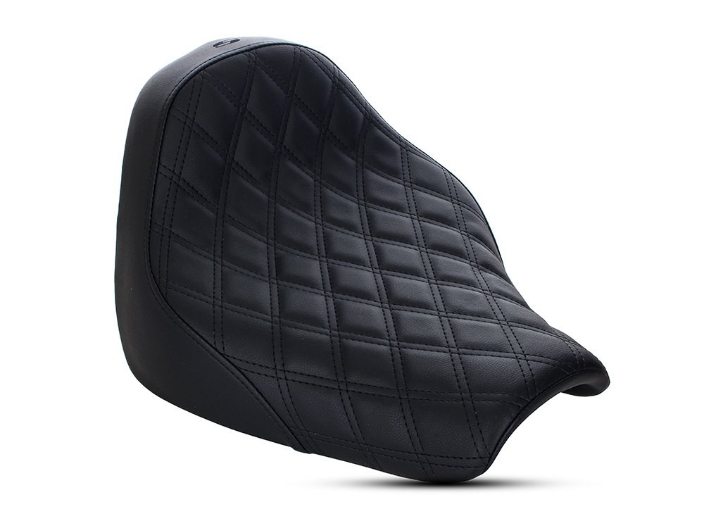 SADDLEMEN SEATS Renegade LS Solo Seat with Black Double Diamond Lattice Stitch. Fits Breakout 2018-2022