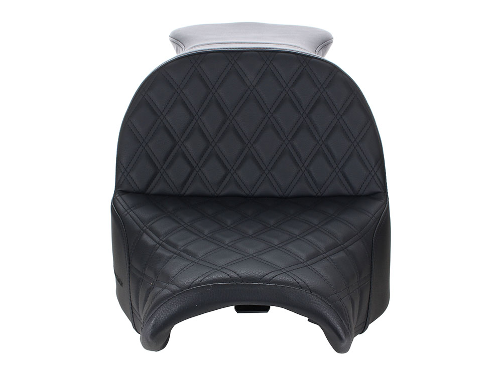 SADDLEMEN SEATS Explorer LS Dual Seat with Black Double Diamond Lattice Stitch. Fits Breakout 2018-2022