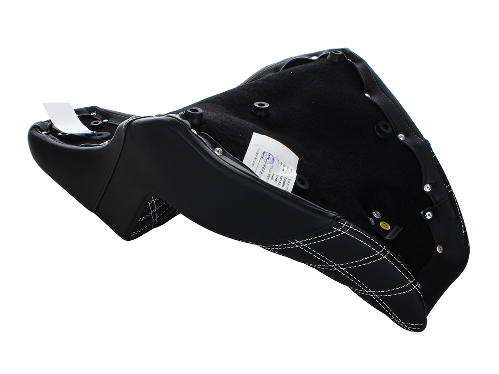 SADDLEMEN SEATS Step-Up Front LS Dual Seat with White Double Diamond Lattice Stitch. Fits Breakout 2018-2022