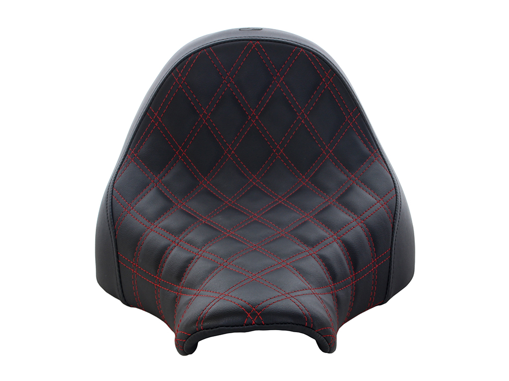 SADDLEMEN SEATS Renegade LS Solo Seat with Red Double Diamond Lattice Stitch. Fits Breakout 2013-2017.