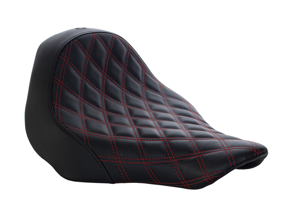 SADDLEMEN SEATS Renegade LS Solo Seat with Red Double Diamond Lattice Stitch. Fits Breakout 2013-2017.