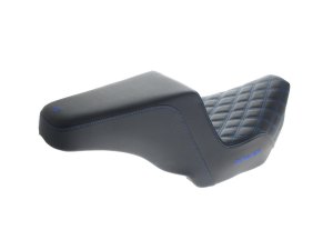 SADDLEMEN SEATS Step-Up LS Dual Seat with Blue Double Diamond Lattice Stitch. Fits CVO Touring 2023up, Street Glide & Road Glide 2024up, Touring 2025up SADDLEMEN SEATS Step-Up LS Dual Seat with Blue Double Diamond Lattice Stitch. Fits CVO Touring 2023up, Street Glide & Road Glide 2024up, Touring 2025up