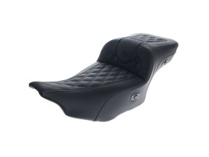 SADDLEMEN SEATS Heated, Extended Roadsofa Roadsofa LS Dual Seat With Black Double Diamond Lattice Stitch. Fits CVO Touring 2023up, Street Glide & Road Glide 2024up, Touring 2025up SADDLEMEN SEATS Heated, Extended Roadsofa Roadsofa LS Dual Seat With Black Double Diamond Lattice Stitch. Fits CVO Touring 2023up, Street Glide & Road Glide 2024up, Touring 2025up