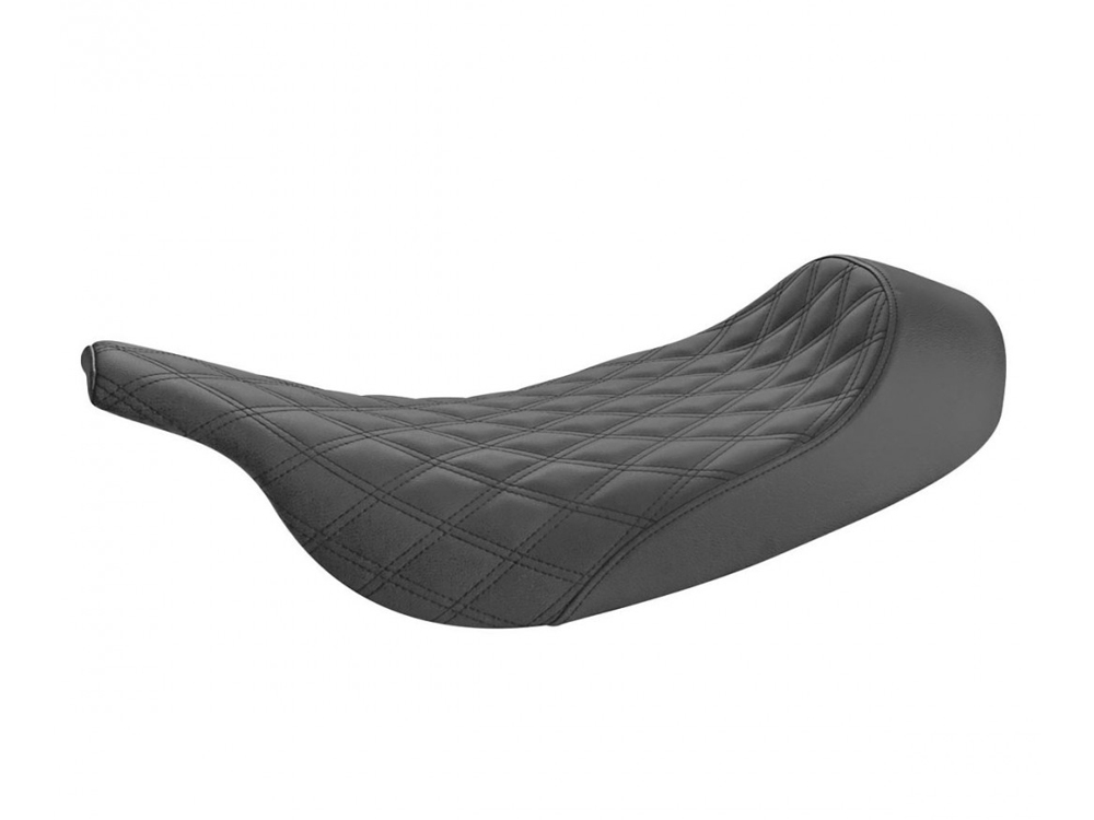 SADDLEMEN SEATS Renegade LS Solo Seat with Black Double Diamond Lattice Stitch. Fits Electra Glide & Ultra Classic 1997-2007.