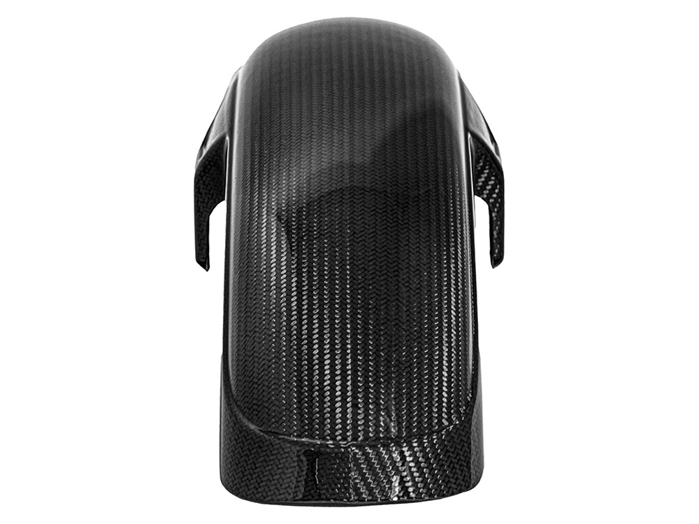 SADDLEMEN SEATS Carbon Front Fender – Gloss Finish. Fits Mid-Glide Dyna 2006-2017, Softail Street Bob 2018up & Standard 2020-2024 with 19in. Front Wheel. Also Fits Softail Low Rider S 2020up & Low Rider ST 2022up with Adapter