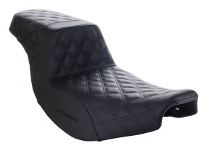 SADDLEMEN SEATS Step-Up LS Dual Seat with Black Double Diamond Lattice Stitch Front & Rear. Fits Indian Touring 2014up. SADDLEMEN SEATS Step-Up LS Dual Seat with Black Double Diamond Lattice Stitch Front & Rear. Fits Indian Touring 2014up.
