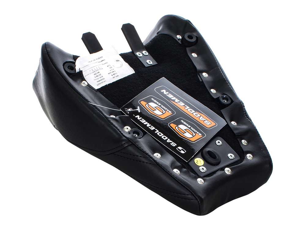 SADDLEMEN SEATS Knuckle Solo Seat – Black. Fits Scout Bobber 2018-2024