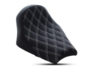 SADDLEMEN SEATS Renegade LS Solo Seat with White Double Diamond Lattice Stitch. Fits Scout Bobber 2018-2024 SADDLEMEN SEATS Renegade LS Solo Seat with White Double Diamond Lattice Stitch. Fits Scout Bobber 2018-2024