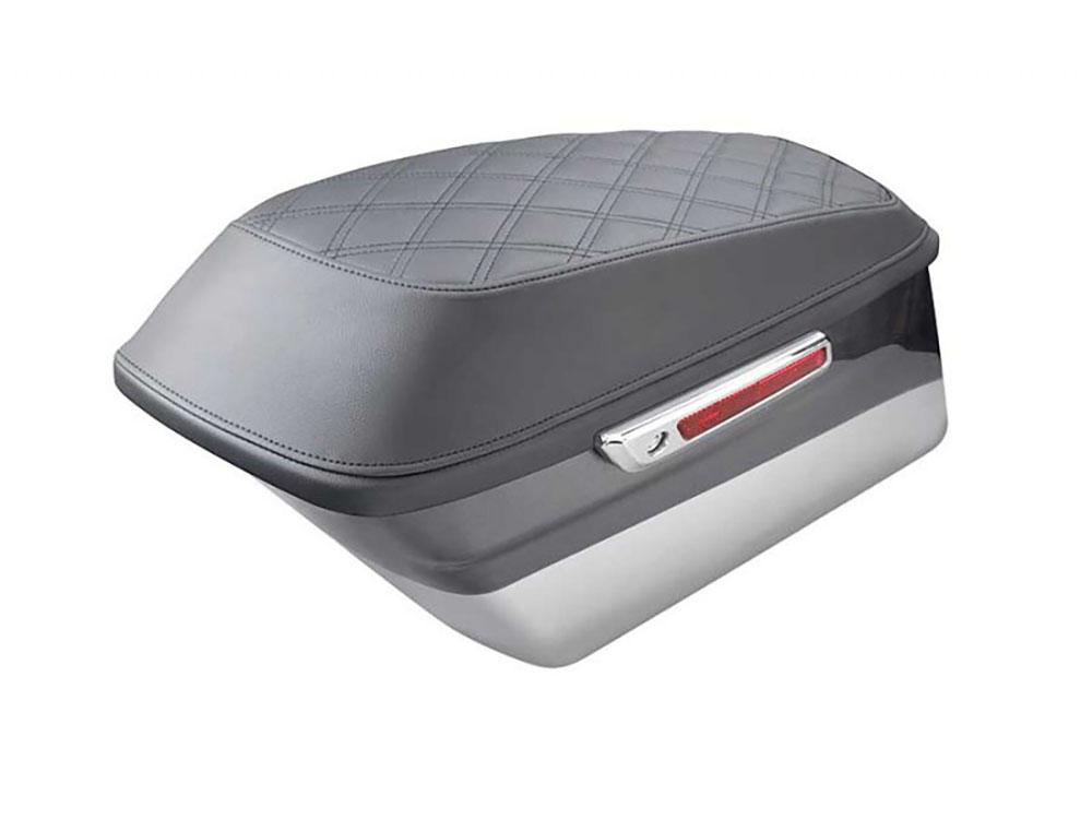 SADDLEMEN SEATS Lattice Stitch Saddlebag Lid Covers. Fits Most Touring 2008-2024