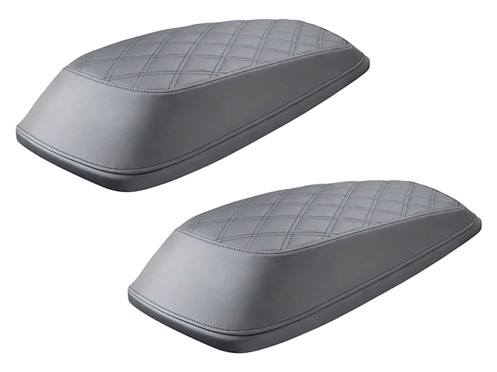 SADDLEMEN SEATS Lattice Stitch Saddlebag Lid Covers. Fits Most Touring 2008-2024