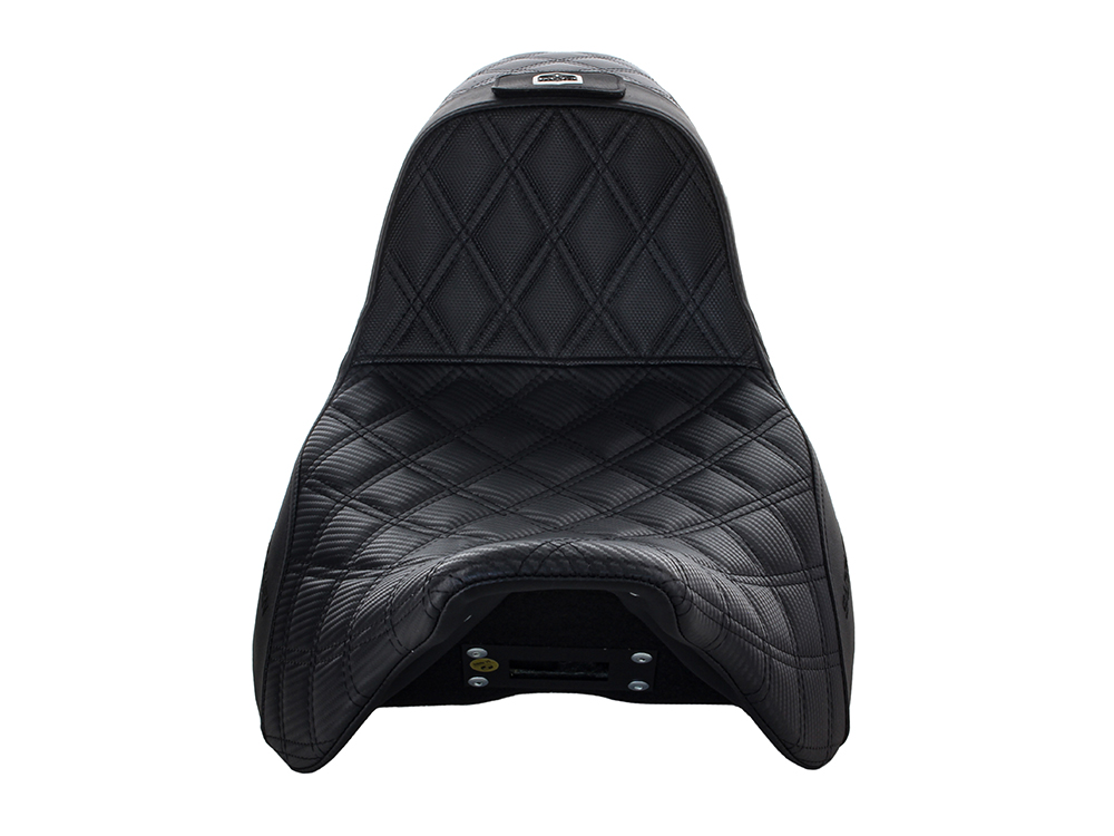 SADDLEMEN SEATS Step-Up San Diego Customs Pro Series Gripper Dual Seat With Backrest. Fits Most Touring 2008-2024