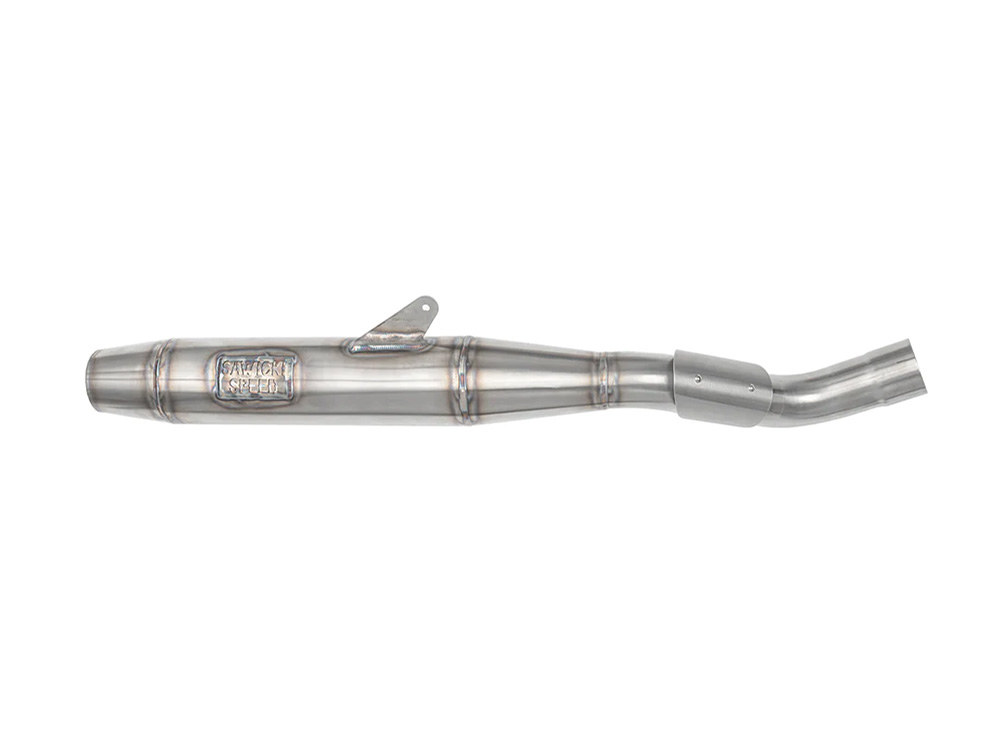 Sawicki Speed Slip On Muffler with Welded End Cap – Stainless. Fits Pan America 2021up.