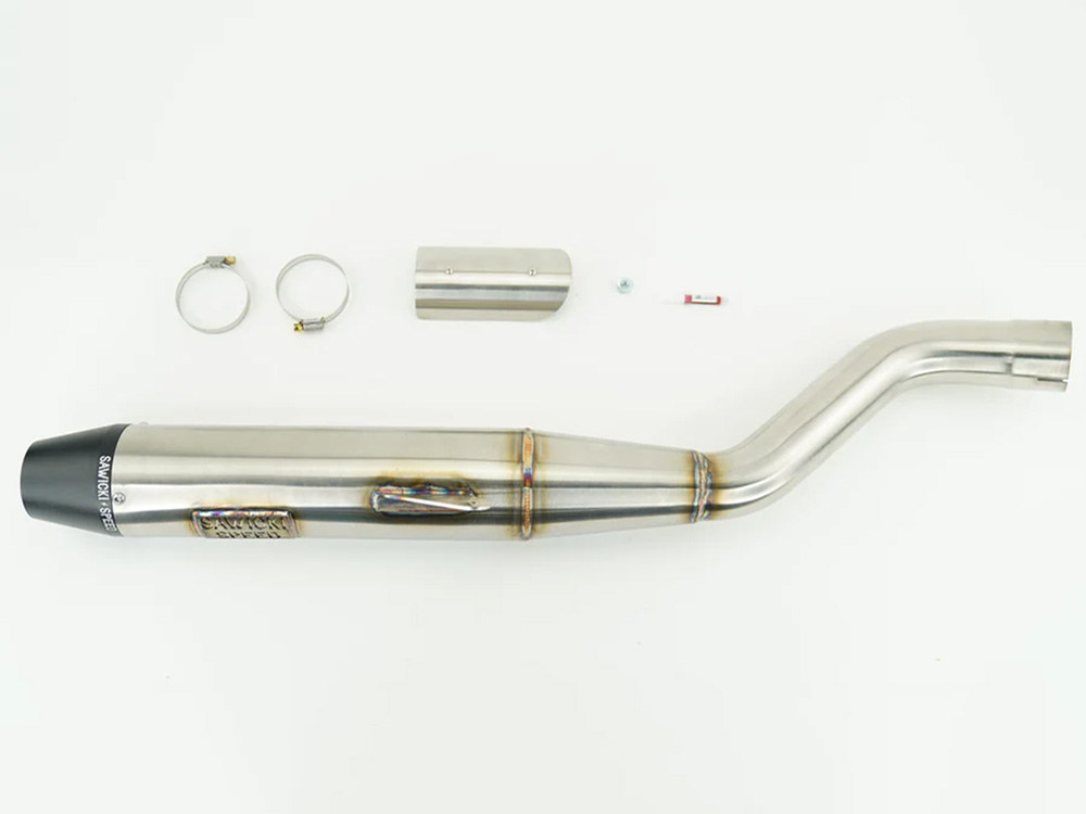 Sawicki Speed Slip On Muffler with Billet End Cap – Black. Fits Pan America 2021up.