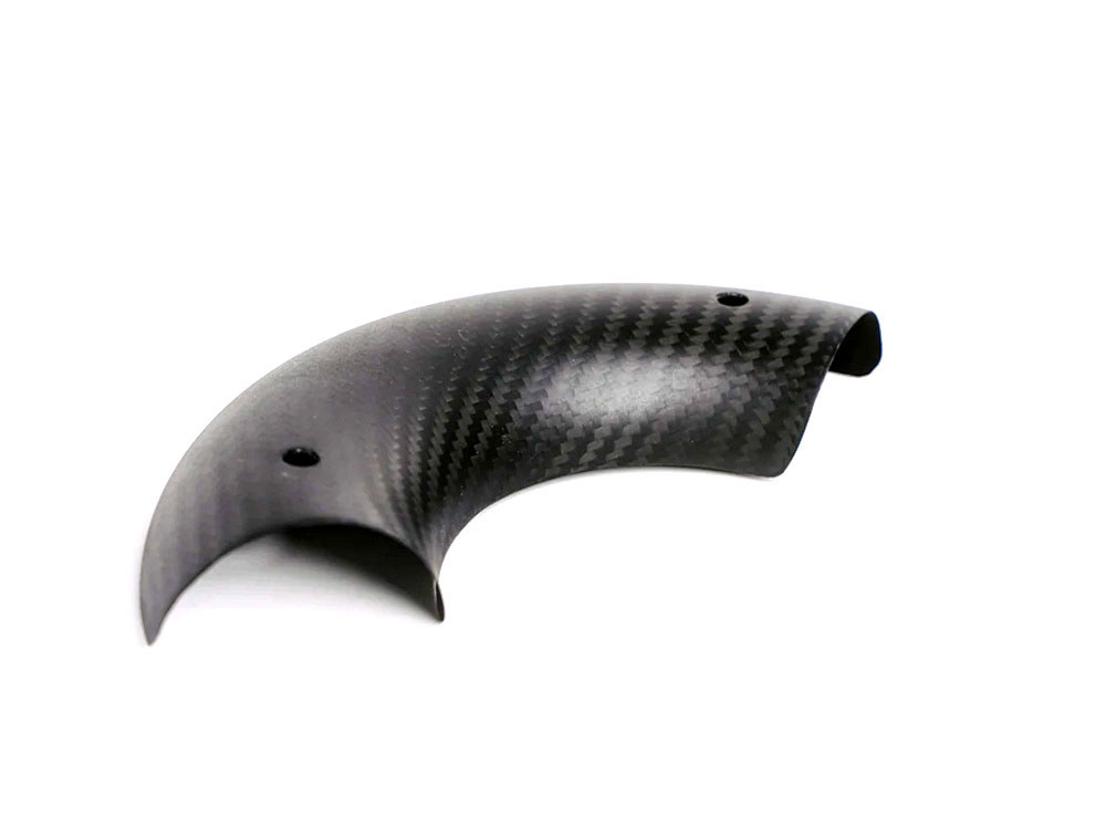 Sawicki Speed Curved Rear Heatshield – Carbon Fiber. Fits Sawicki Exhausts.