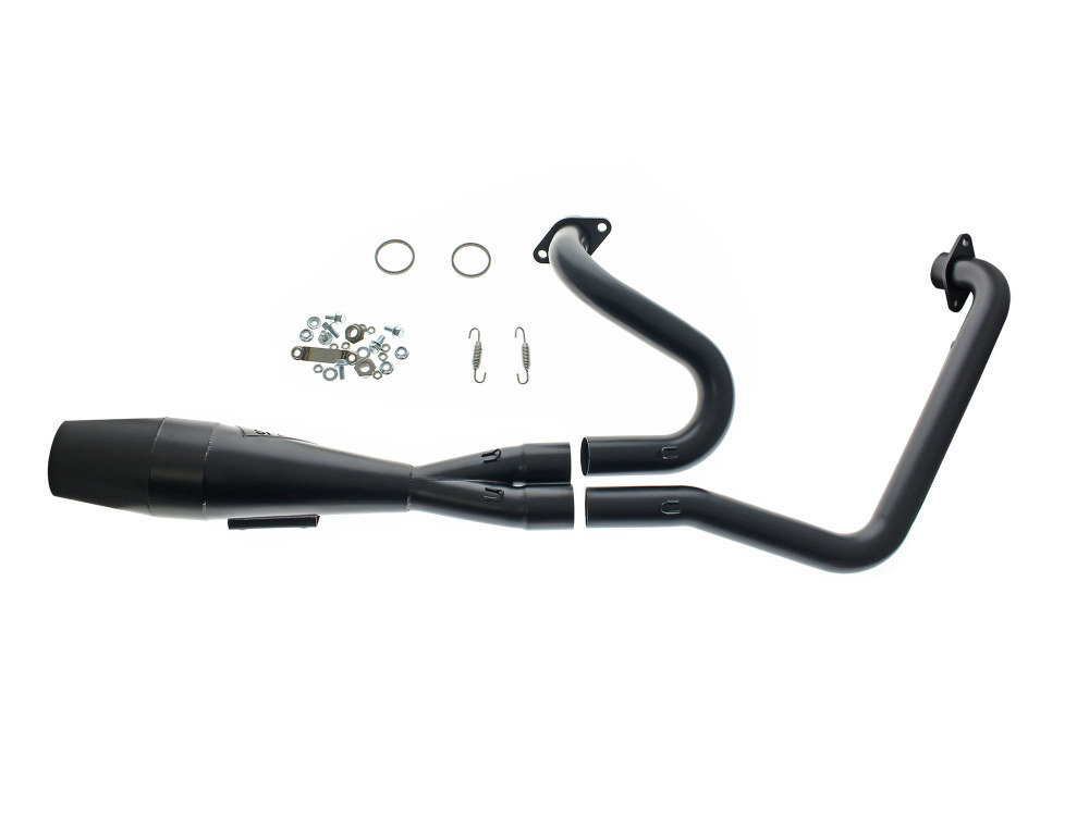 Sawicki Speed Shorty 2-into-1 Exhaust with Welded End Cap – Black. Fits Indian Challenger 2020up.