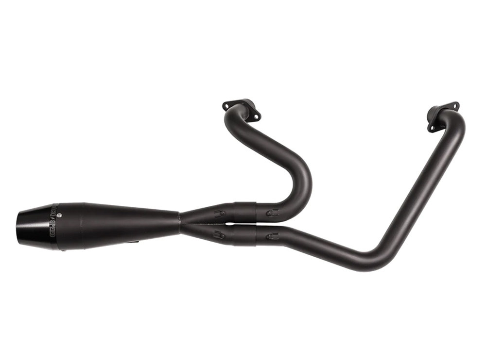 Sawicki Speed Shorty 2-into-1 Exhaust with Billet End Cap – Black. Fits Indian Challenger 2020up.