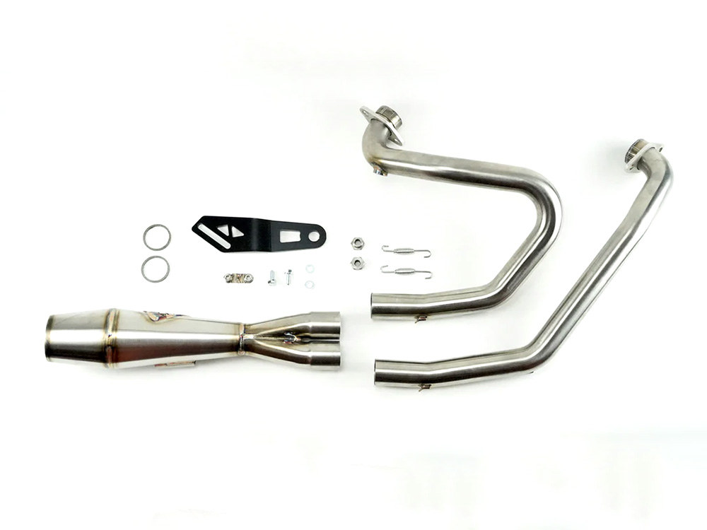 Sawicki Speed Shorty 2-into-1 Exhaust with Welded End Cap – Stainless. Fits Indian Scout 2015-2024