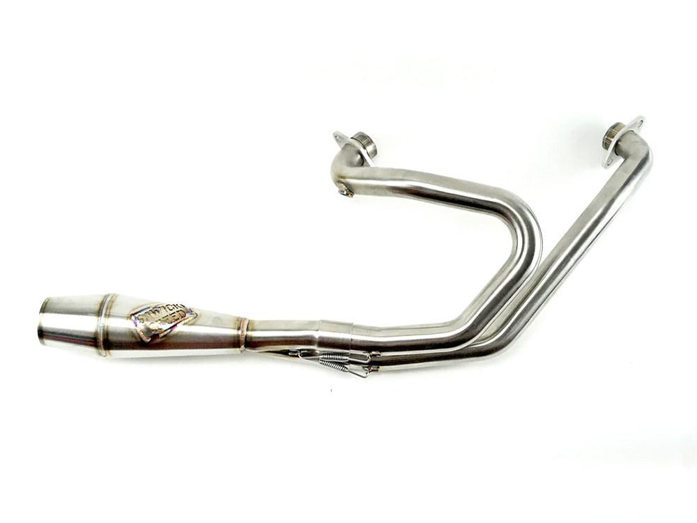 Sawicki Speed Shorty 2-into-1 Exhaust with Welded End Cap – Stainless. Fits Indian Scout 2015-2024