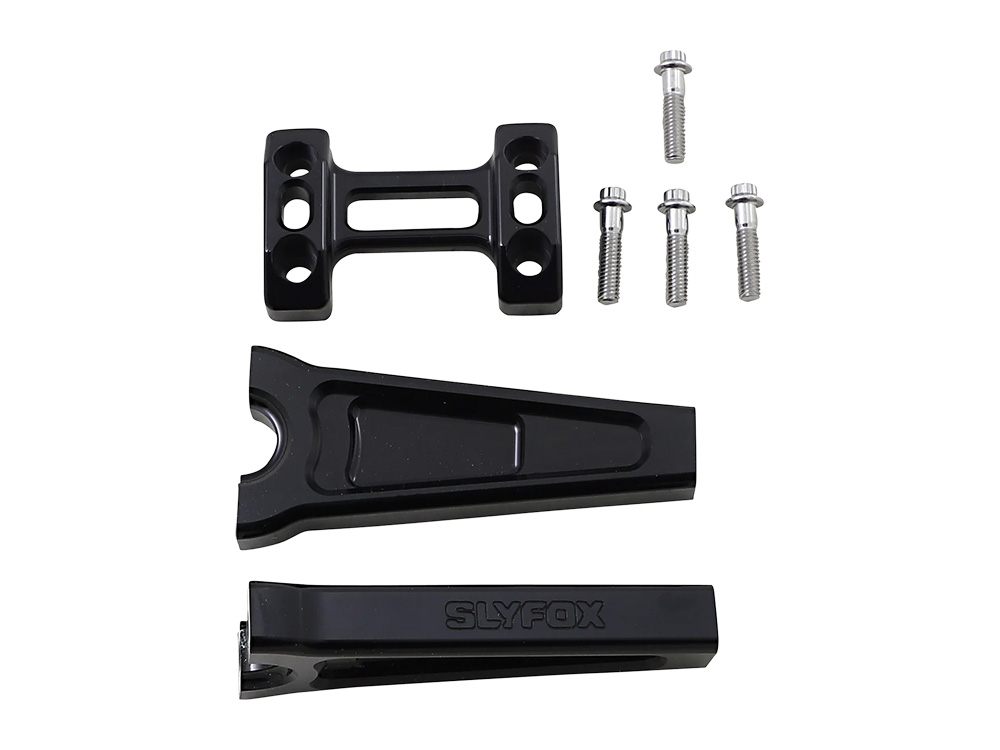 SLYFOX 6in. Straight Risers – Black. Fits 1in. Handlebar