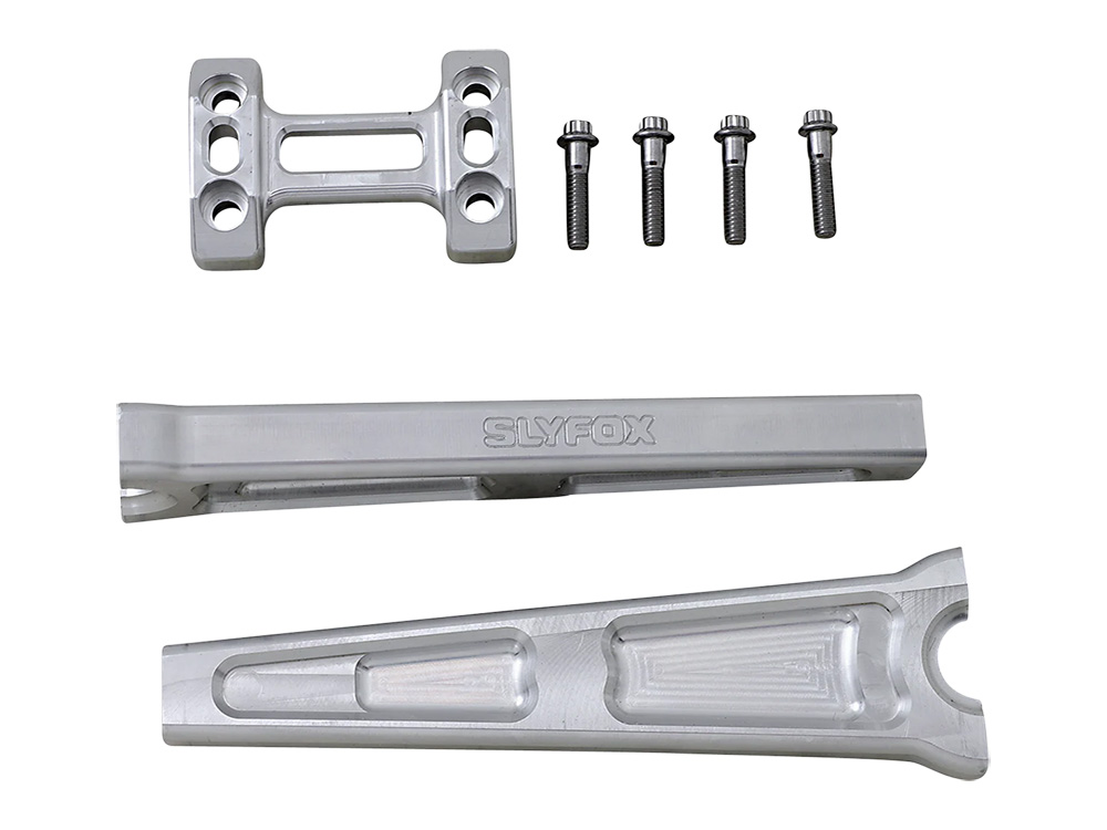 SLYFOX 10in. Straight Risers – Raw Aluminium. Fits 1in. Handlebar