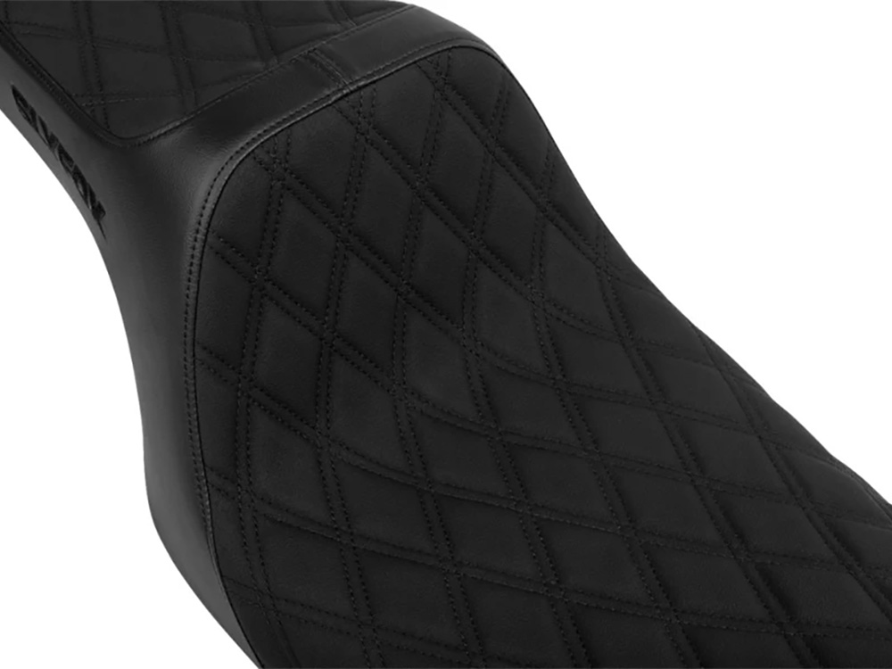 SLYFOX Highnoon Dual Seat with Black Double Diamond Stitch. Fits Most Touring 2008-2024