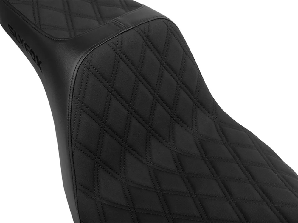 SLYFOX Highnoon Dual Seat with Black Double Diamond Stitch. Fits Sport Glide & Low Rider 2018up, Low Rider S 2020up & Low Rider ST 2022up