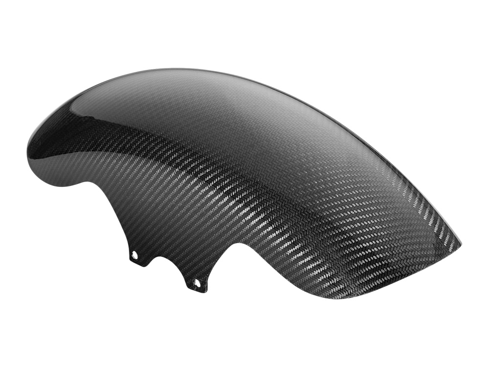 SLYFOX Shorty Carbon Front Fender – Gloss Finish. Fits Most Touring 2014-2024 with 19in. Front Wheel