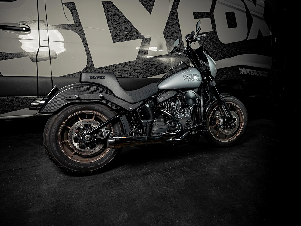 SLYFOX Carbon Rear Fender – Matte Finish. Fits Softail Low Rider 2018-2020, Low Rider S 2020up & Low Rider ST 2022up