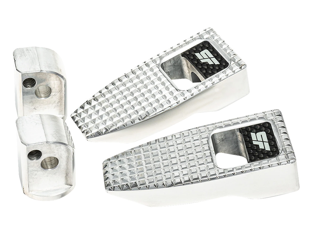 SLYFOX Slim Speed Footpegs – Polished. Fits Softail 2018up Rear Passenger