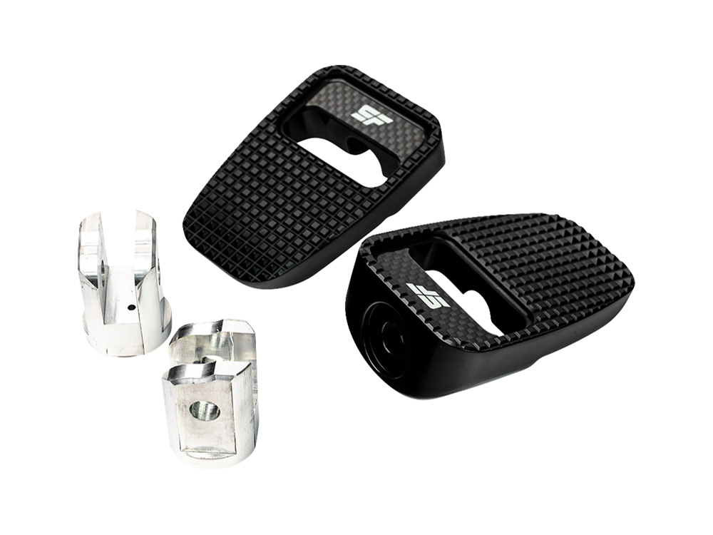 SLYFOX Fatty Footpegs – Black. Fits Softail 2018up Front Rider