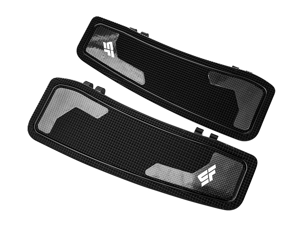 SLYFOX Bagger Rider Floorboards – Black. Fits Touring 1980up, FL Softail 1986-2017 & Dyna Switchback 2012-2016