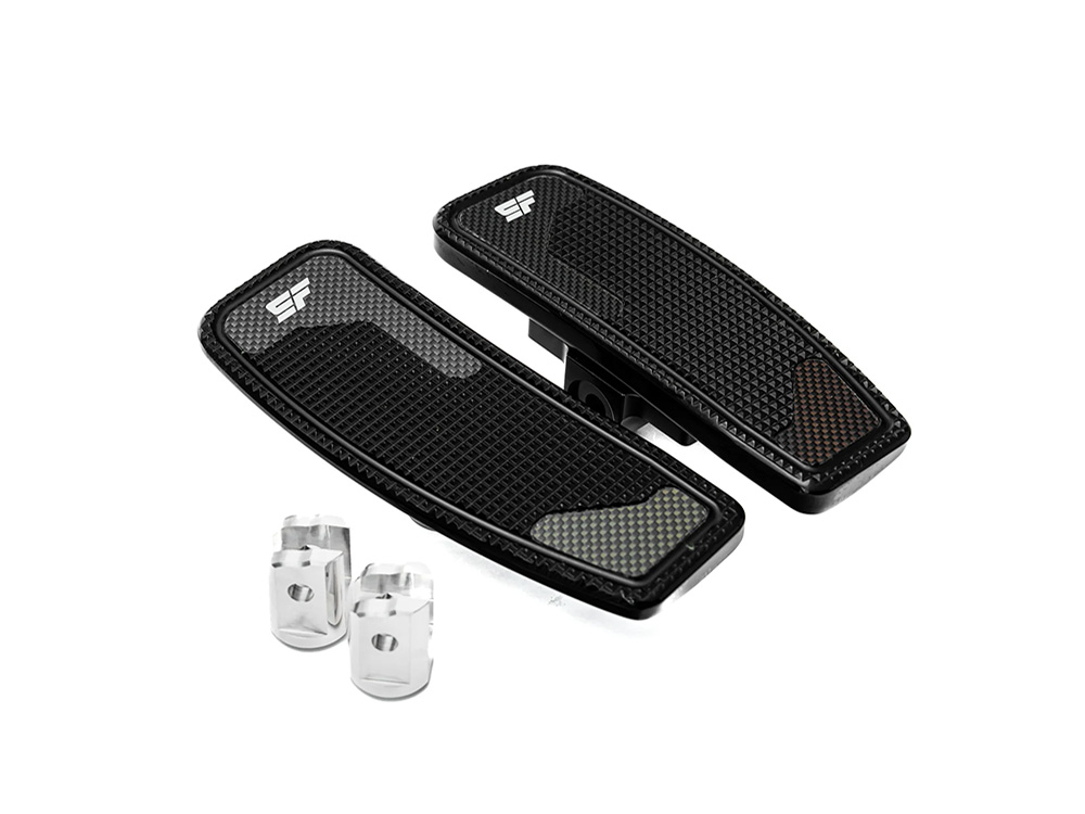 SLYFOX Mini Floorboards – Black. Fits Softail 2018up Front Rider