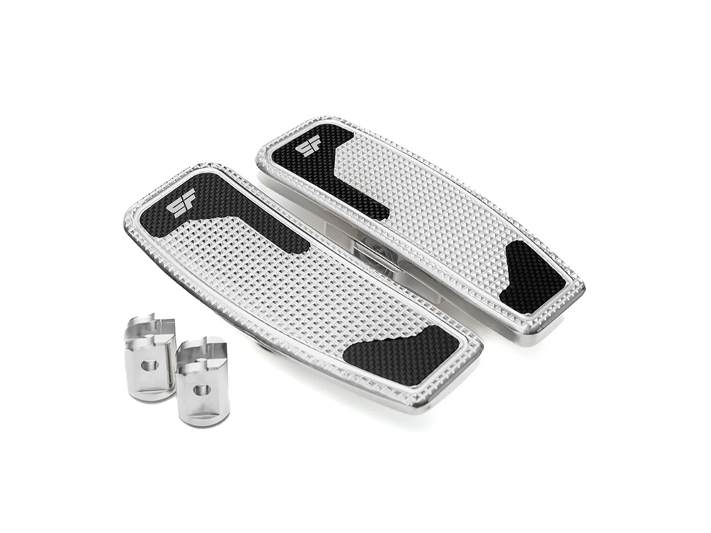 SLYFOX Mini Floorboards – Polished. Fits Softail 2018up Front Rider