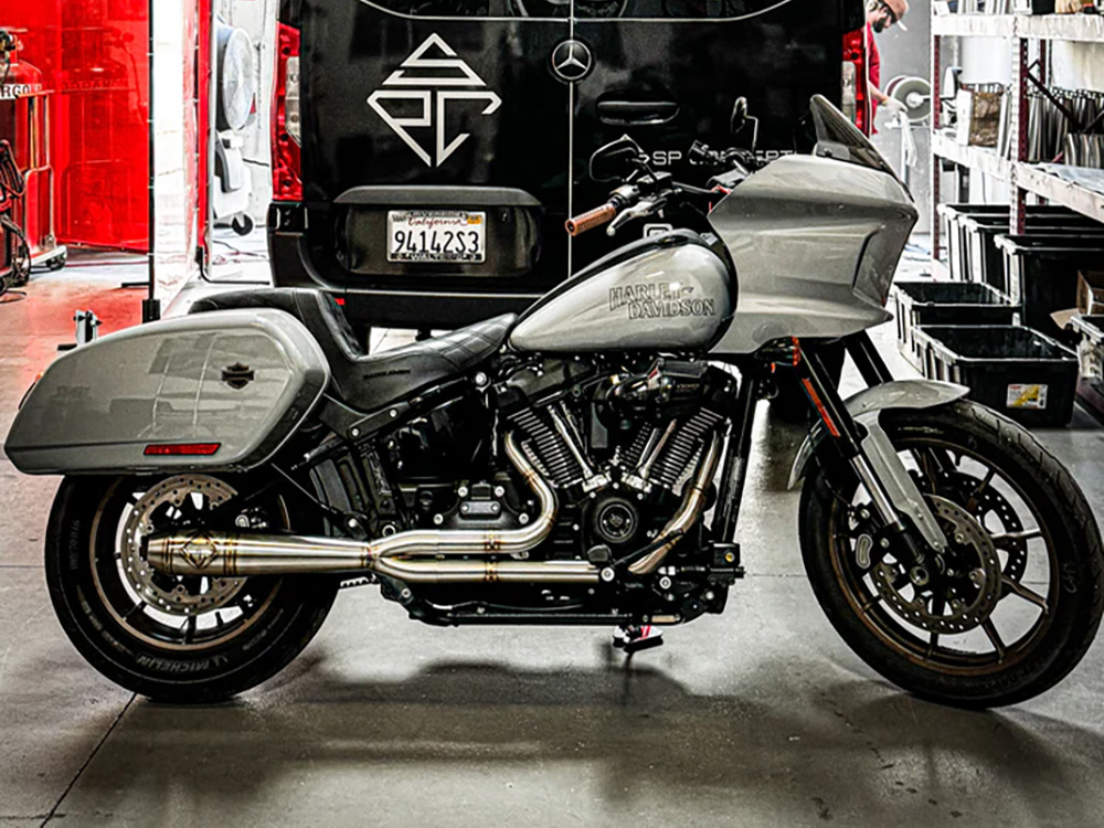 SP Concepts EXHAUST 2-into-1 Elsinore Mid Length Exhaust – Stainless Steel. Fits Softail 2018up Non-240 Rear Tyre Models