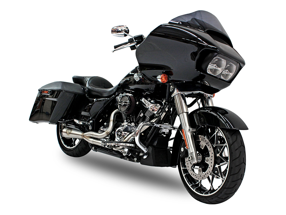 SP Concepts EXHAUST 2-into-1 Cutback Exhaust – Stainless Steel with Black End Cap. Fits Touring 2017up.