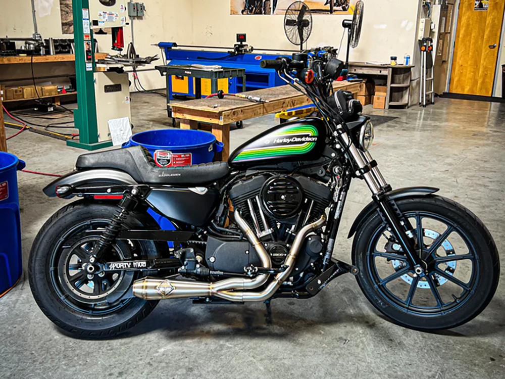 SP Concepts EXHAUST 2-into-1 LaneSplitter Exhaust – Stainless Steel. Fits Sportster 2014-2021