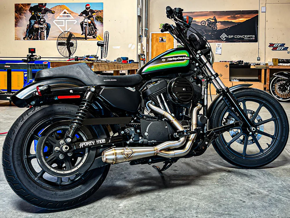 SP Concepts EXHAUST 2-into-1 LaneSplitter Exhaust – Stainless Steel. Fits Sportster 2014-2021