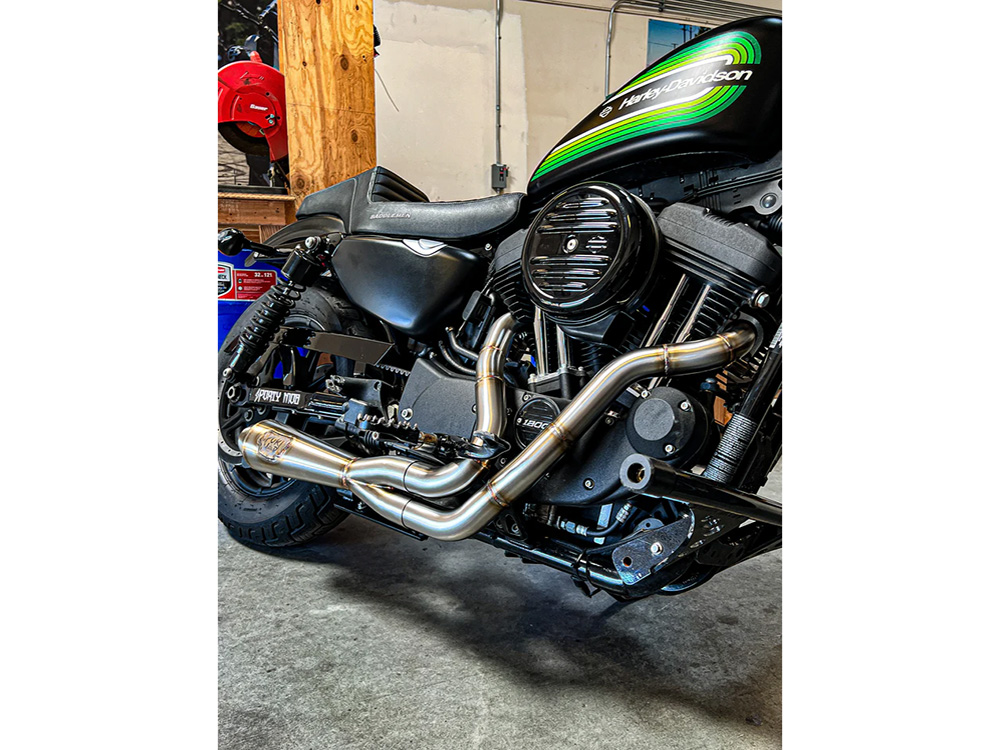SP Concepts EXHAUST 2-into-1 LaneSplitter Exhaust – Stainless Steel. Fits Sportster 2014-2021