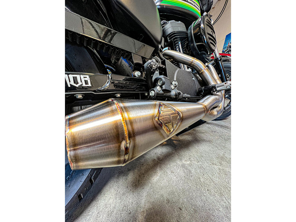 SP Concepts EXHAUST 2-into-1 LaneSplitter Exhaust – Stainless Steel. Fits Sportster 2014-2021