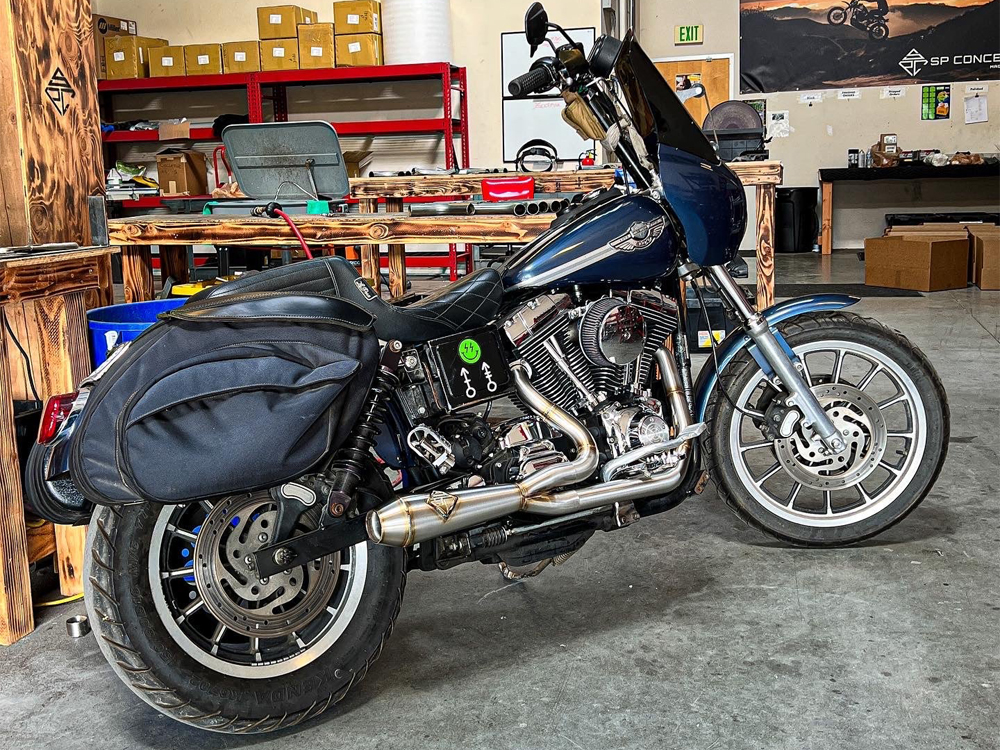 SP Concepts EXHAUST 2-into-1 LaneSplitter Exhaust – Stainless Steel. Fits Dyna 1999-2005